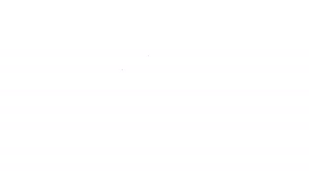 Černá čára Hlava lovu ikona izolované na bílém pozadí. Obchodní cíl nebo znamení zaměstnanosti. Lidské zdroje a nábor pro podnikání. Grafická animace pohybu videa 4K — Stock video