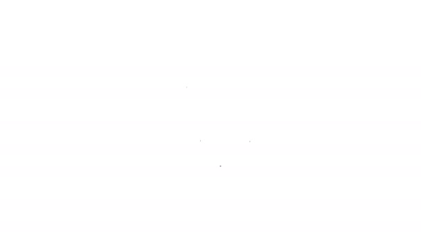 Linea nera Leader di un team di dirigenti icona isolata su sfondo bianco. Animazione grafica 4K Video motion — Video Stock