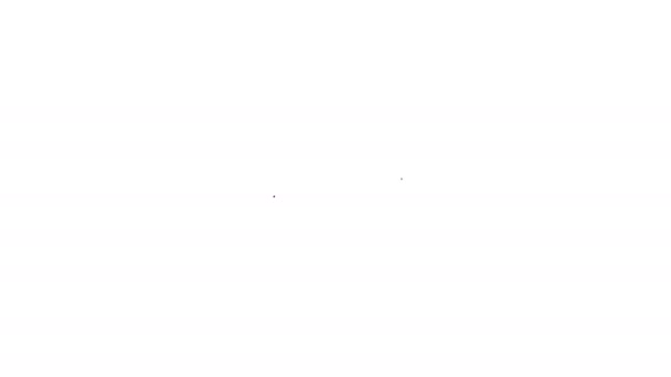 Línea negra Icono de caza de cabeza aislado sobre fondo blanco. Objetivo comercial o signo de empleo. Recursos humanos y contratación para las empresas. Animación gráfica de vídeo 4K — Vídeos de Stock