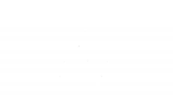 Linea nera Icona di base del team di progetto isolata su sfondo bianco. Analisi e pianificazione aziendale, consulenza, lavoro di squadra, project management. Animazione grafica 4K Video motion — Video Stock