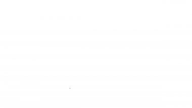 Siyah çizgi test tüpü ve beyaz arka planda izole edilmiş matara simgesi. Kimyasal laboratuvar testi. Laboratuvar camları. 4K Video hareketli grafik canlandırması