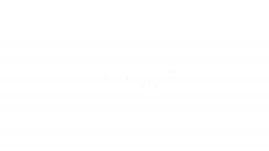 Siyah çizgi Teleskop simgesi beyaz arkaplanda izole edildi. Bilimsel bir alet. Eğitim ve astronomi elementi, dürbün ve çalışma yıldızları. 4K Video hareketli grafik canlandırması