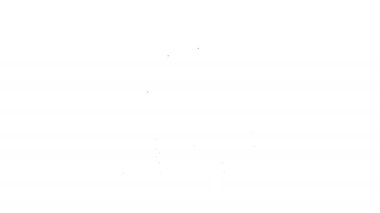 Beyaz arkaplanda siyah çizgi ofis dosyaları ve belge simgesi izole edildi. Ofis dosyaları. Dosya arşivleme işareti. 4K Video hareketli grafik canlandırması