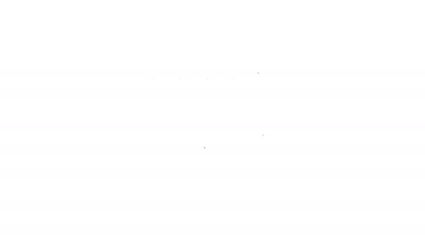 Linha preta Calendário com primeiro ícone de data de setembro isolado no fundo branco. 1 de Setembro. Data e hora, dia, mês. Férias. Animação gráfica em movimento de vídeo 4K — Vídeo de Stock
