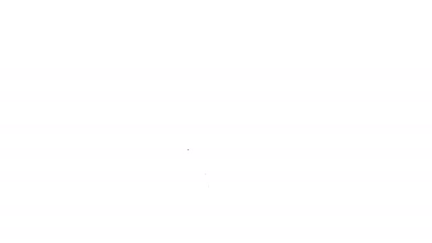 Línea negra Icono de rotulador aislado sobre fondo blanco. Animación gráfica de vídeo 4K — Vídeo de stock
