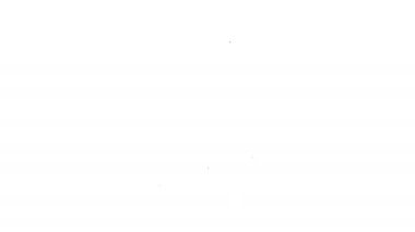 Siyah çizgi, beyaz arka planda izole edilmiş sabun ikonu ile ellerini yıkıyor. Virüs ve bakterileri önlemek için ellerini sabunla yıkıyorsun. 4K Video hareketli grafik canlandırması