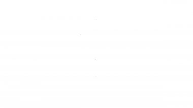 Siyah çizgi anti-terletici deodorant rulo ikonu beyaz arkaplanda izole edildi. Vücut hijyeni için kozmetik. 4K Video hareketli grafik canlandırması