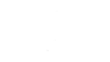 Çamaşır deterjanı, çamaşır suyu, bulaşık deterjanı ya da beyaz arka planda izole edilmiş başka bir temizlik maddesi ikonu için siyah çizgi plastik şişe. 4K Video hareketli grafik canlandırması