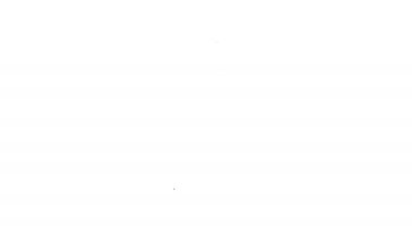 Çamaşır deterjanı, çamaşır suyu, bulaşık deterjanı ya da beyaz arka planda izole edilmiş başka bir temizlik maddesi ikonu için siyah çizgi plastik şişe. 4K Video hareketli grafik canlandırması