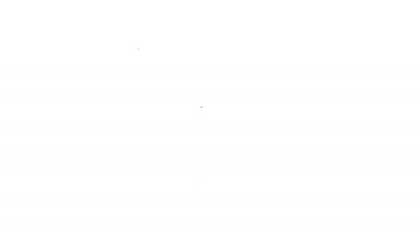 Beyaz arka planda izole edilmiş pencere simgesi için siyah çizgi temizleme servisi. Silecek, kazıyıcı, silecek. 4K Video hareketli grafik canlandırması