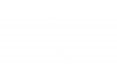 Siyah çizgi kurşun ikonu beyaz arkaplanda izole edildi. 4K Video hareketli grafik canlandırması