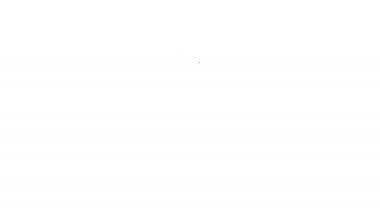 Beyaz arka planda siyah çizgi Cowboy bandana simgesi izole edildi. 4K Video hareketli grafik canlandırması