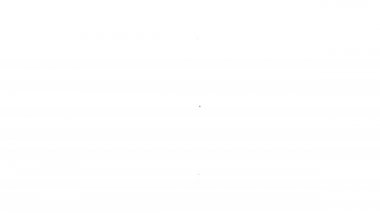 Siyah çizgi trafik levhası. Beyaz arkaplanda sinyal simgesi izole edildi. İşaretçi sembolü. Sokak bilgi tabelası. Yön tabelası. 4K Video hareketli grafik canlandırması