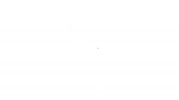 Schwarze Linie Epilator Symbol isoliert auf weißem Hintergrund. Enthauptung mit dem Rasiermesser. Haarentfernung am Körper. 4K Video Motion Grafik Animation — Stockvideo
