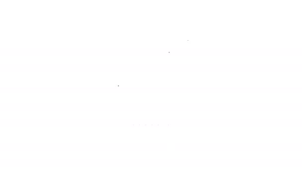 Svart linje Antiperspirant deodorant roll ikon isolerad på vit bakgrund. Kosmetisk för kroppshygien. 4K Video motion grafisk animation — Stockvideo