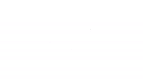 Línea negra Icono de barras de oro aislado sobre fondo blanco. Concepto de negocio bancario. Animación gráfica de vídeo 4K — Vídeos de Stock