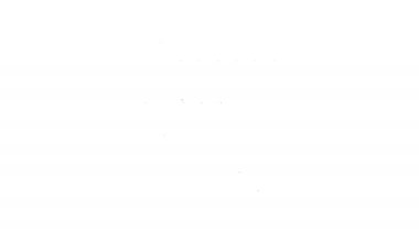 Siyah çizgi Pan flüt simgesi beyaz arkaplanda izole edildi. Geleneksel Peru müzik aleti. Zampona. Peru, Bolivya ve Meksika 'dan halk enstrümanı. 4K Video hareketli grafik canlandırması