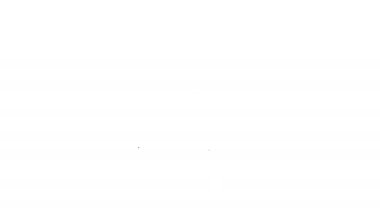 Siyah çizgi Ay ve yıldız simgesi beyaz arkaplanda izole edildi. Bulutlu gece işareti. Uyku rüyalarının sembolü. Gece ya da yatak zamanı tabelası. 4K Video hareketli grafik canlandırması