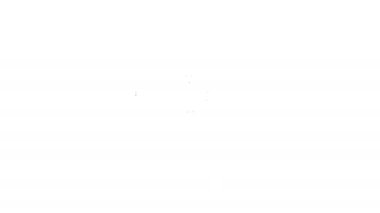 Beyaz arka planda çapraz simgesi olan siyah çizgi Tombstone. Mezar ikonu. 4K Video hareketli grafik canlandırması