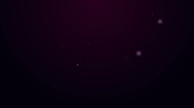 Parlayan neon hattı Zarf simgesi mor arkaplanda izole edildi. E- posta mektup sembolü. 4K Video hareketli grafik canlandırması