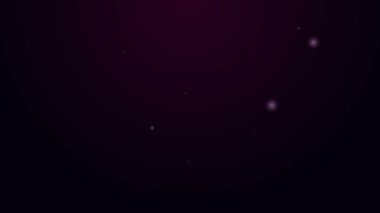 Parlayan neon hattı Zarf simgesi mor arkaplanda izole edildi. E- posta mektup sembolü. 4K Video hareketli grafik canlandırması