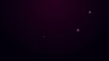 Parlayan neon çizgisi kremi ya da mor arkaplanda izole edilmiş losyon kozmetik tüp ikonu. Erkekler için vücut bakım ürünleri. 4K Video hareketli grafik canlandırması