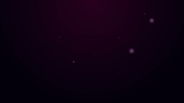 Parlayan neon hattı Zarf simgesi mor arkaplanda izole edildi. E- posta mektup sembolü. 4K Video hareketli grafik canlandırması