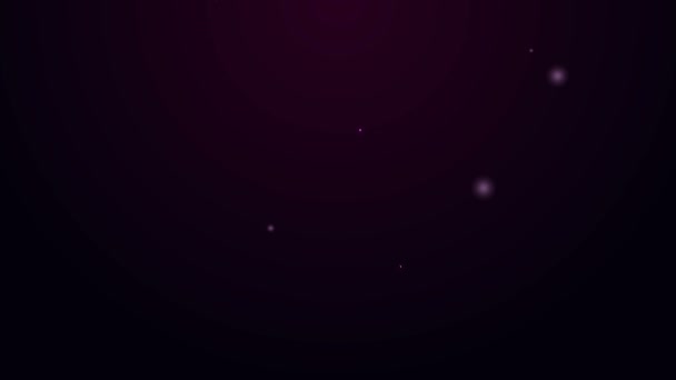 Leuchtende Leuchtschrift Celsius Symbol isoliert auf lila Hintergrund. 4K Video Motion Grafik Animation — Stockvideo
