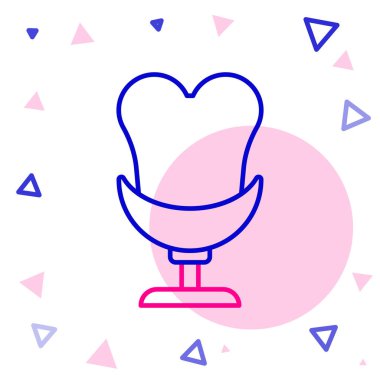 Hat Kol Koltuğu simgesi beyaz arkaplanda izole edildi. Renkli taslak konsepti. Vektör.