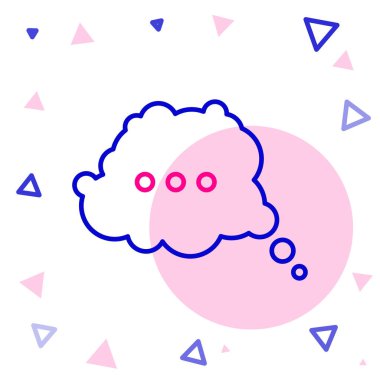 Konuşma balonu sohbet simgesi beyaz arkaplanda izole edildi. İleti simgesi. İletişim ya da yorum sohbet sembolü. Renkli taslak konsepti. Vektör.