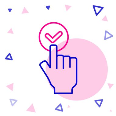 Çevrimiçi sipariş verme ve fast food dağıtım simgesi beyaz arka planda izole edildi. Burger tabelası. Renkli taslak konsepti. Vektör.