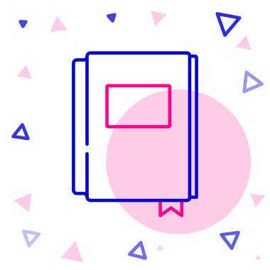 Satır Defteri simgesi beyaz arkaplanda izole edildi. Renkli taslak konsepti. Vektör.