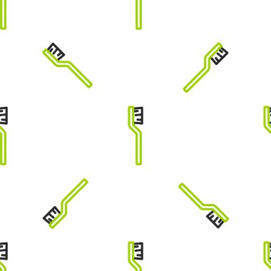 Diş fırçası simgesi beyaz arkaplanda izole edilmiş kusursuz desen. Vektör.