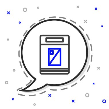 Line Cigarettes paket kutusu simgesi beyaz arkaplanda izole edildi. Sigara paketleri. Renkli taslak konsepti. Vektör İllüstrasyonu.