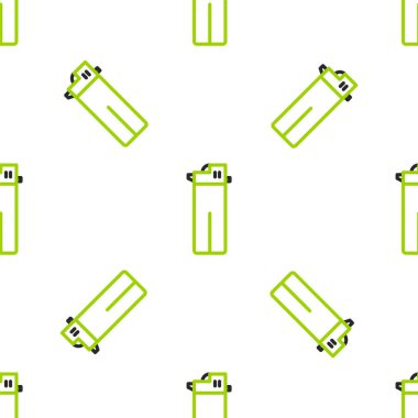 Çizgi Açık simgesi beyaz arkaplanda izole edilmiş kusursuz desen. Vektör İllüstrasyonu.