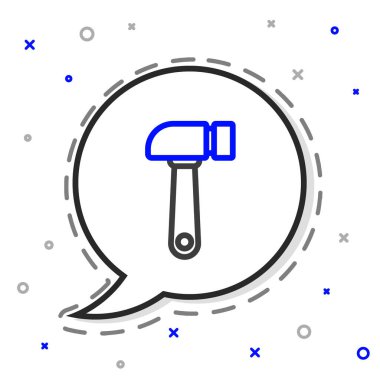 Çizgi Çekici simgesi beyaz arkaplanda izole edildi. Tamir için bir araç. Renkli taslak konsepti. Vektör İllüstrasyonu.