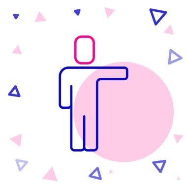 Çizgi başı avlanma simgesi beyaz arkaplanda izole edildi. İş hedefi ya da İstihdam tabelası. İş için insan kaynakları ve adam toplama. Renkli taslak konsepti. Vektör.