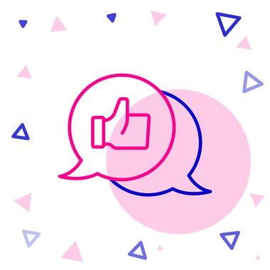 Çizgi El beyaz arkaplanda izole edilmiş bir simge gibi. Renkli taslak konsepti. Vektör.