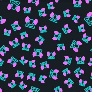 Çizgi başı avlama ikonu siyah arkaplanda izole edilmiş kusursuz desen. İş hedefi ya da İstihdam tabelası. İş için insan kaynakları ve adam toplama. Vektör.