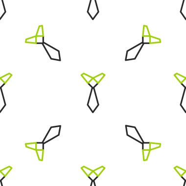 Çizgi bağı simgesi beyaz arkaplanda izole edilmiş pürüzsüz desen. Boyunbağı ve boyun bezi sembolü. Vektör.