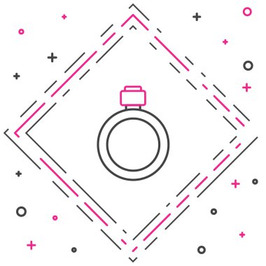 Çizgi Kantin su şişesi simgesi beyaz arkaplanda izole edildi. Turist matarası ikonu. Kampanyada bir kavanoz su kullanıldı. Renkli taslak konsepti. Vektör.