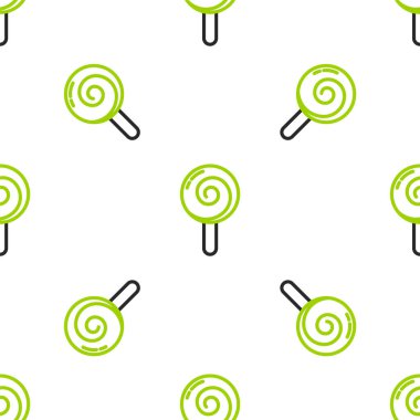 Line Lolipop simgesi beyaz arkaplanda kusursuz desen izole etti. Yemek, lezzetli bir sembol. Vektör.