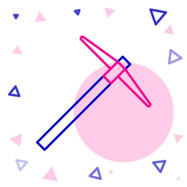 Çizgi Seçme simgesi beyaz arkaplanda izole edildi. Renkli taslak konsepti. Vektör İllüstrasyonu.