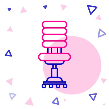 Beyaz arkaplanda çizgi ofis koltuğu simgesi izole edildi. Renkli taslak konsepti. Vektör İllüstrasyonu.