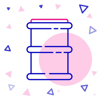 Barrel çizgi simgesi beyaz arkaplanda izole edildi. Renkli taslak konsepti. Vektör İllüstrasyonu.