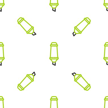 Çizgi İşaretleyici kalem simgesi beyaz arkaplanda izole edilmiş. Vektör İllüstrasyonu.