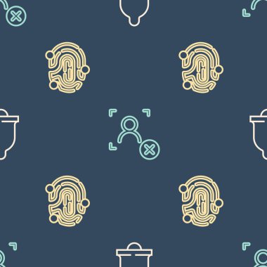 Çizgi Hareketi sensörü, Parmak izi ve Reddetme yüz tanıma programını sorunsuz bir şekilde ayarla. Vektör.