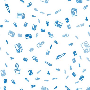 Çizgiyi çömleğe yerleştir, kalem ve sertifika şablonunu pürüzsüz desene ayarla. Vektör.