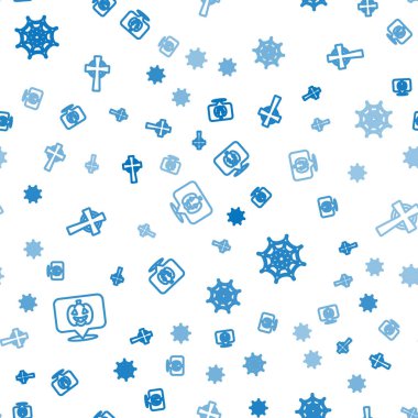 Çizgiyi belirle, Balkabağı, Örümcek Ağı ve kusursuz desenli haçlı Tombstone. Vektör.