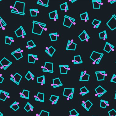 Bucket simgesi siyah arkaplanda izole edilmiş. Vektör İllüstrasyonu.